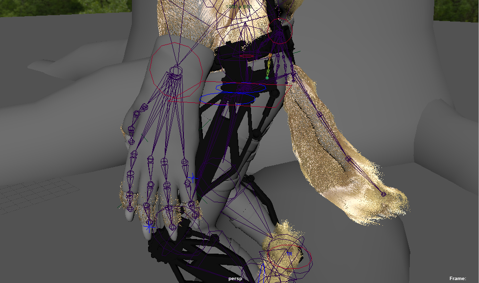 hands and tail